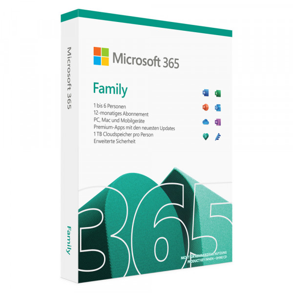 Microsoft Office 365 Family | PC/MAC/Mobilgeräte | Sofortdownload