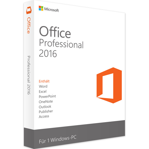 Microsoft Office 2016 Professional | Windows | Vollversion