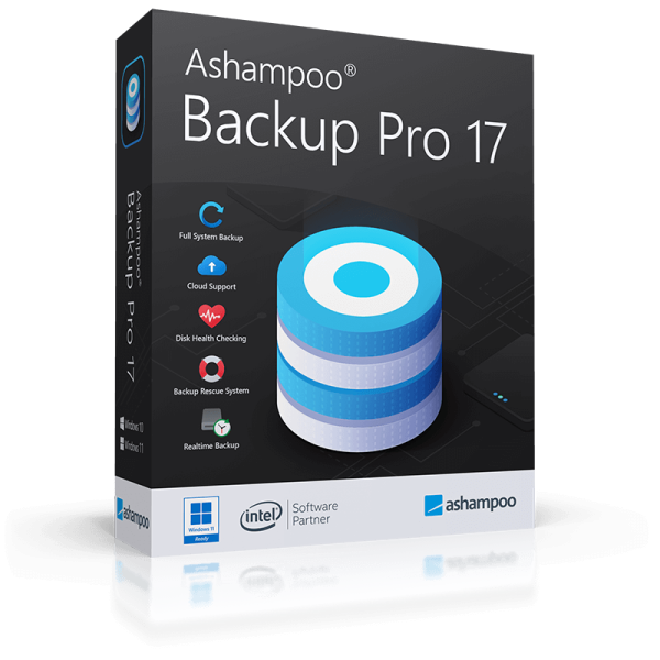 Ashampoo Backup Pro 17 | Zertifiziert | Vollversion